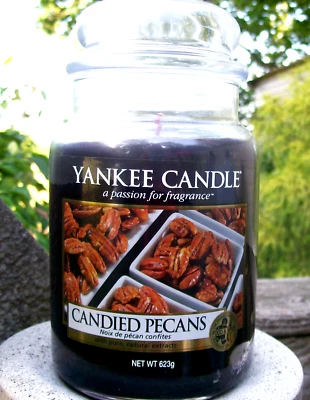 Yankee Candle Retired "CANDIED PECANS" ~ Food ~ Large 22 oz. ~ RARE ~ NEW - Imagem 1 de 4