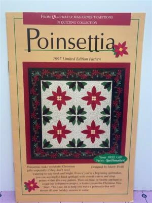 QUILTMAKER MAGAZINE Quilt Pattern 1997 Limited Edition Pattern POINSETTIA QUILT - Image 1 of 2