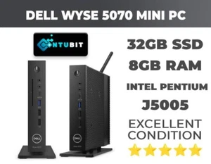 Dell Wyse 5070 MIni PC + 32GB SSD + 8GB RAM + Intel Pentium J5005 + Windows 10 - Imagen 1 de 5