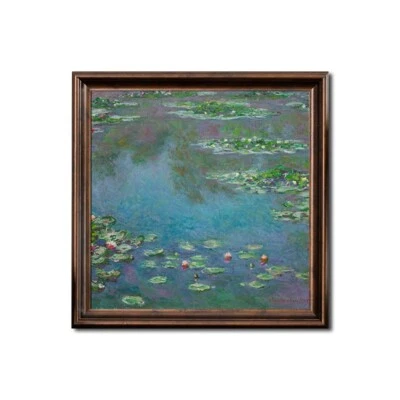 Impresión retro enmarcada de lirios de agua Claude Monet vintage Foto 1 de 4