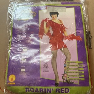 Women's Roarin Red 1920s Halloween Costume Dress Size Medium New Complete. - Picture 1 of 4