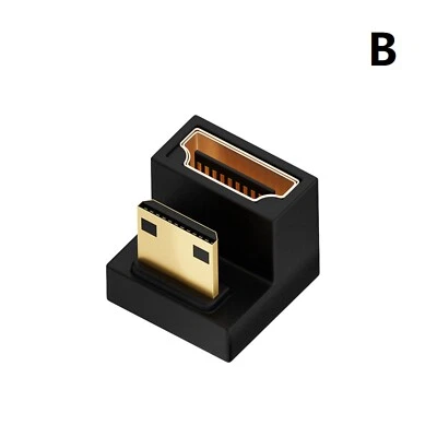 8K U Shaped Mini HDMI To HDMI Adapter UHD Up Angle Mini HDMI Male To HDMI Female - Image 1 of 4