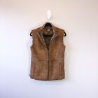 Cabela's Full Zip Faux Suede Vest Fur Lined Brandy Women's Size Small NWT's