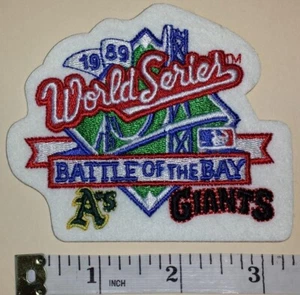 1989 WORLD SERIES BATTLE OF THE BAY SAN FRANCISCO GIANTS OAKLAND A's MLB PATCH - Picture 1 of 1