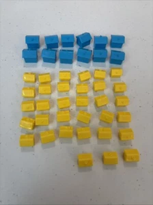 Toy Story Monopoly Blue Houses Yellow Hotels Replacement Lot 45 Pieces - Picture 1 of 2