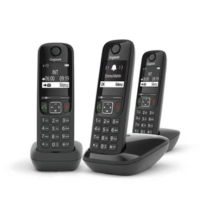 Gigaset AS690R - Trio DECT telefoon - Zwart - Zdjęcie 1 z 3