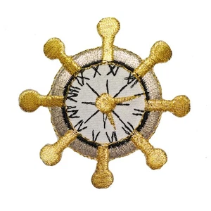 Anchor, Rudder, Compass, Sea Creatures Charg Embroidered Iron On Patch Applique - Picture 1 of 8