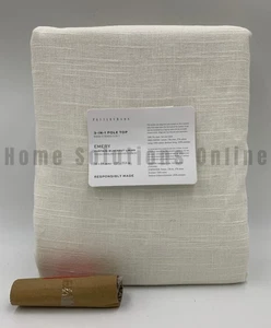 Pottery Barn Emery Leinen Verdunkelungsvorhang Elfenbein 50" x 84" #Q8V - Bild 1 von 3
