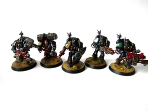 A7 WARHAMMER 40K SPACE MARINES DEATHWATCH PAINTED VETERAN SQUAD - Picture 1 of 3