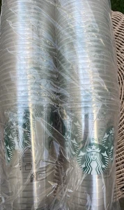 Starbucks 24 OZ Tazas Desechables Transparentes Tazas de Bebidas 58 Tazas SIN TAPAS NUEVO - Imagen 1 de 2