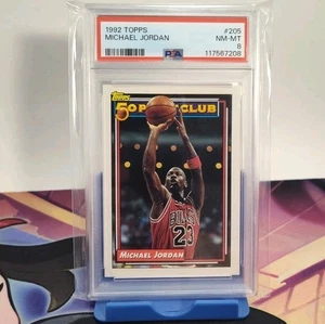 1992 Topps Michael Jordan #205 Chicago Bulls HOF PSA 8 - Foto 1 di 3
