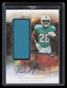 2023 Panini Origins Rookie Jumbo Autographs 27 De'Von Achane RC Jersey Auto - Bild 1 von 2