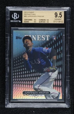 2013 Topps Finest Refractor Jurickson Profar #62 BGS 9.5 GEM MINT Rookie RC - Image 1 of 2
