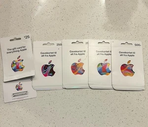 Official Apple Logo Decal Stickers | All 4 (From Gift Cards) Abstract Designs - Picture 1 of 3