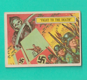 1965 TOPPS  BATTLE CARD # 1 FIGHT TO THE DEATH VG - Picture 1 of 2