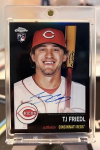 2022 Topps Chrome Platinum TJ Friedl Black Refractor 10/10 Auto RC Rookie Reds - Picture 1 of 2