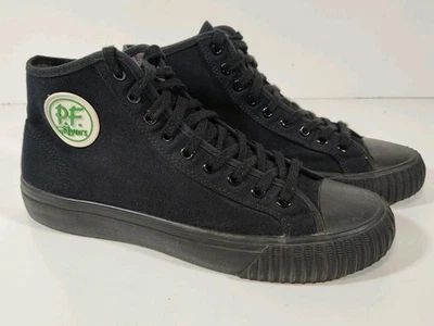 PF Flyers Sandlot Shoes Mens 10.5 High Top Black Canvas MC2001SD Sneakers - Image 1 of 4