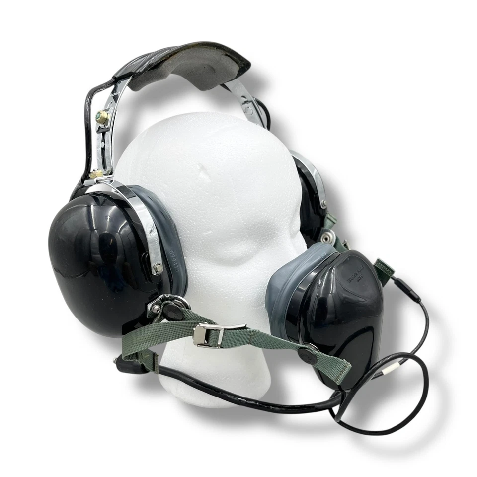 David Clark H-133C/A1C Aviation Communication Headset, 1980s Army Helo Crew Set - Image 1 of 4