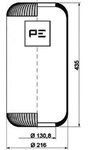 084.087-70A fuelle neumático adecuado para IVECO - Imagen 1 de 1