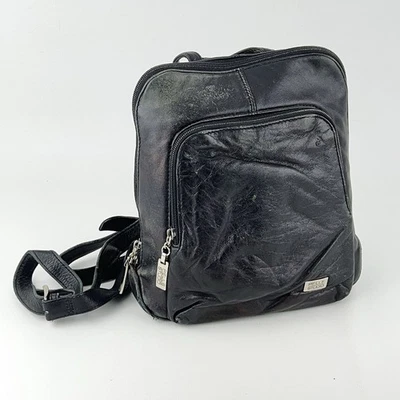 Mochila de Colección Wilsons Pelle Studios Cartera de Cuero Suave Y2K Retro Ajustable Foto 1 de 4