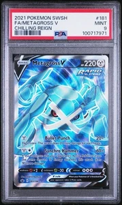 PSA 9 METAGROSS V 181/198- SWSH CHILLING REIGN FULL ART - MINT - Bild 1 von 3