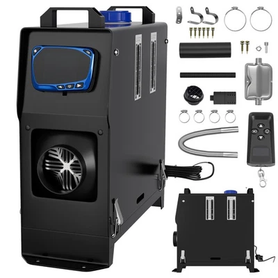 8KW 12V diésel calefacción auxiliar LCD calefacción de aire autocaravana calefacción Air Heater negro - Imagen 1 de 4