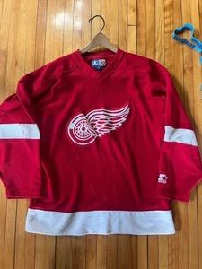 Jersey Pullover Vintage Años 90 Oficial Estrella NHL Detroit Red Wings Todo Cosido M - Imagen 1 de 13