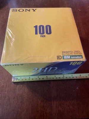 Sony 100MFD-2HD 100 Pack Micro Floppy Disks Double Sided IBM Formatted SEALED - Image 1 of 4