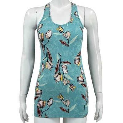 Camiseta sin mangas Calia by Carrie Underwood para mujer pequeña azul floral ropa deportiva entrenamiento Foto 1 de 4