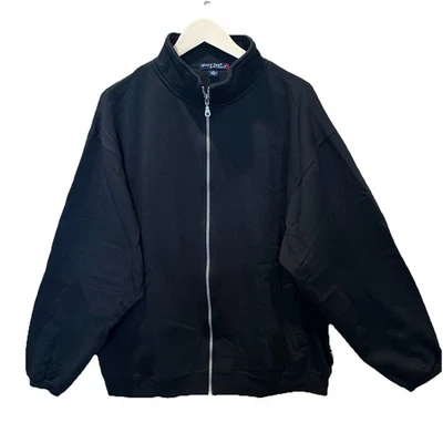 Sport-Tek 男式运动衫夹克适合 2XL / 3XL* 全拉链黑色模拟领新品 — 第 1/4 张图片