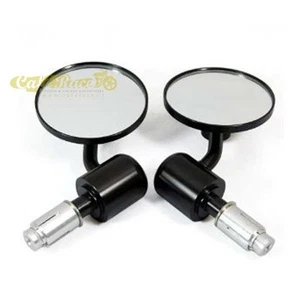 Specchi mirrors grandangolari neri BAR END alluminio (2 pezzi) cafe racer - Picture 1 of 2