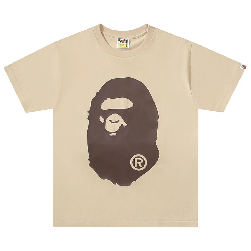 Camiseta BAPE Big Ape Head marrón tostado | A Bathing Ape Foto 1 de 1