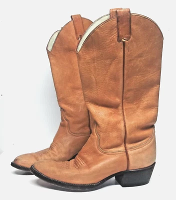 Vintage Larry Mahan Cowboy Boots 9M Mens soft buttery Leather Made Texas EUC - Image 1 of 4