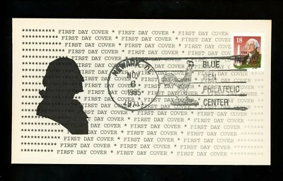 US FDC #2149a LGS Card 1985 Newark DE Blue Hen Washington Monument Unofficial - Image 1 of 2
