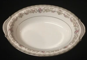 Noritake Edgewood China - 10 Zoll ovale Gemüseschüssel mit Scrollgriffen - Bild 1 von 3