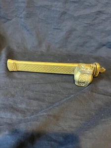 Tintero viajero bizantino Qaladan división otomana de latón vintage del siglo XIX - Imagen 1 de 6