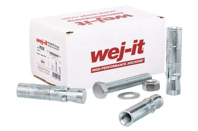 WEJ-IT Internally Threaded Drop-In Anchor, Carbon Steel, Zinc Plated Finish, 7/8" Diame