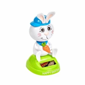Nuevo LINDO Niño Conejo Conejo Bailarina Solar Primavera Verano FELIZ PASCUA Bobble Head - Imagen 1 de 1