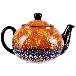 GRANDE / 4 Colores de Tetera de Cerámica Turca Hecha a Mano y Hecha con Arte, Regalo - Imagen 1 de 8