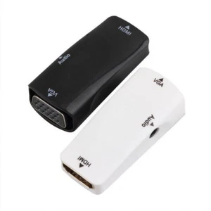 HDMI female to VGA Converter Adapter 1080P With Audio Cable For PC TV FQ - Bild 1 von 4
