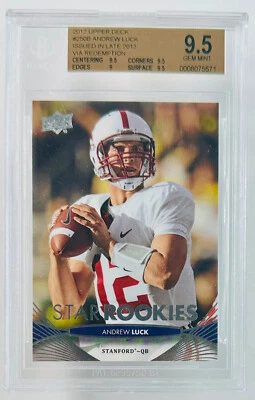 Andrew Luck 2012 Upper Deck Star Rookies Stanford Colts BGS 9,5 gema como nueva Foto 1 de 2