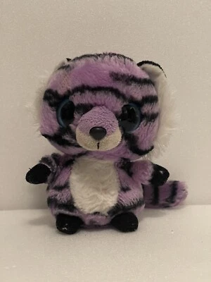 Lila Cat Ty Silk  Plüsch Glubschi  Cat lila/weiß Beanie Boos Boom Boom - Bild 1 von 3