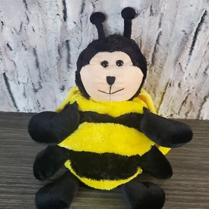 Unipak Bumblebee Plush Backpack Handbag Black Yellow Handles Shoulder Straps 15" - Picture 1 of 8