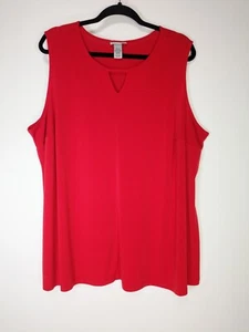 Catherines Größe 2XWP rot Stretch ärmellos Schlüssellochausschnitt Tanktop - Bild 1 von 4