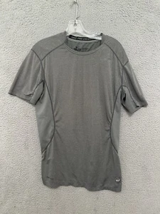 Nike Pro Combat Mens shirt Size Medium Dri-Fit Compression gray Short Sleeve - Picture 1 of 5