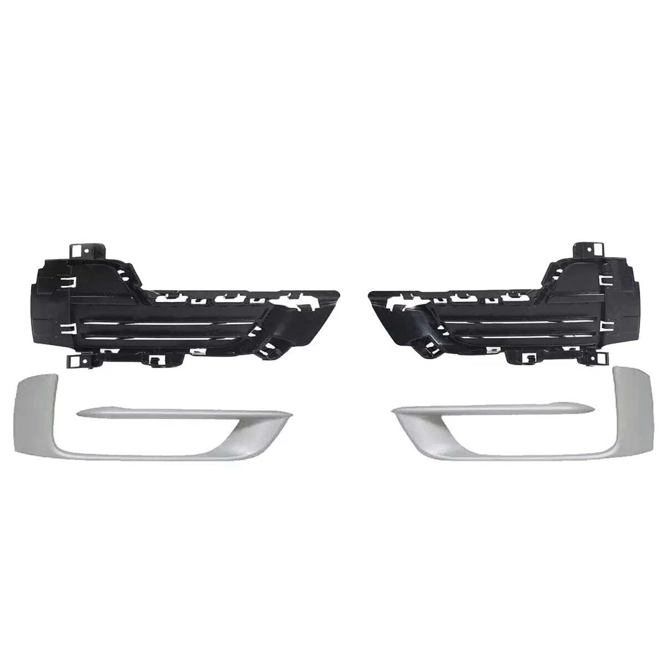 Front Bumper Insert Grille Trim Molding Set Chrome Black For 2014-18 BMW X5 4PCS - Image 1 of 4