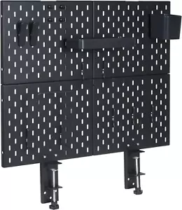 Steel Desk Clamp-On Pegboard, 25 X 20Inch Gaming Accessories for Desk, Office De - Picture 1 of 7