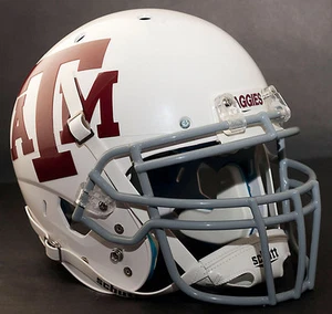 *CUSTOM* TEXAS A&M AGGIES NCAA Schutt XP Authentic GAMEDAY Football Helmet - Picture 1 of 4