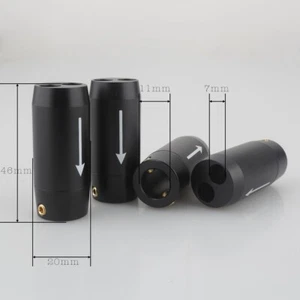 4x 11mm HIFI Audio Pants Y Splitter RCA Cable Speaker Cable Wire pant alluminium - Picture 1 of 10