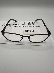 Bulova Alameda Marsala Eyeglasses Frame Women's Red Full Rim Cat Eye 51-16-135 - Picture 1 of 6